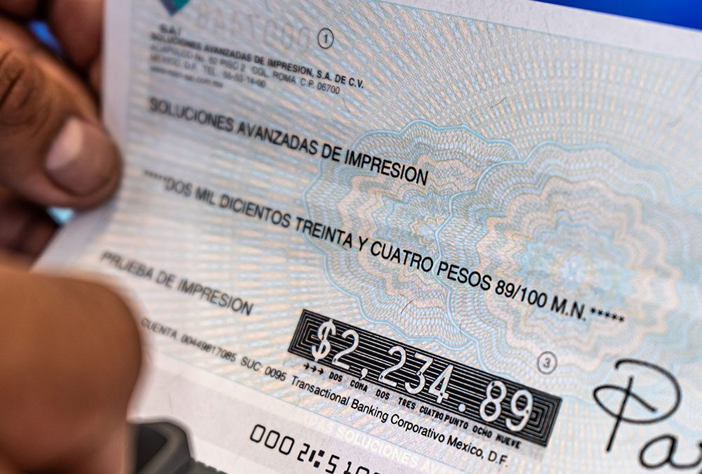Aumenta la seguridad de tus pagos imprimiendo tus cheques propios con tecnología MICR-SAI